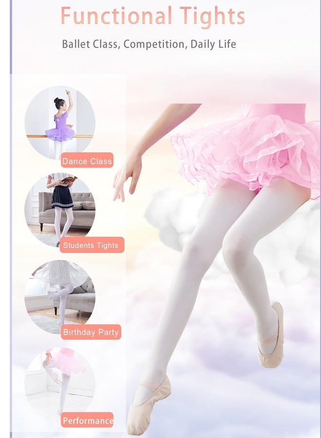 Daydance جوارب بيضاء طويلة من Daydance للنساء، مناسبة للباليه والرقص والفساتين - Image 5